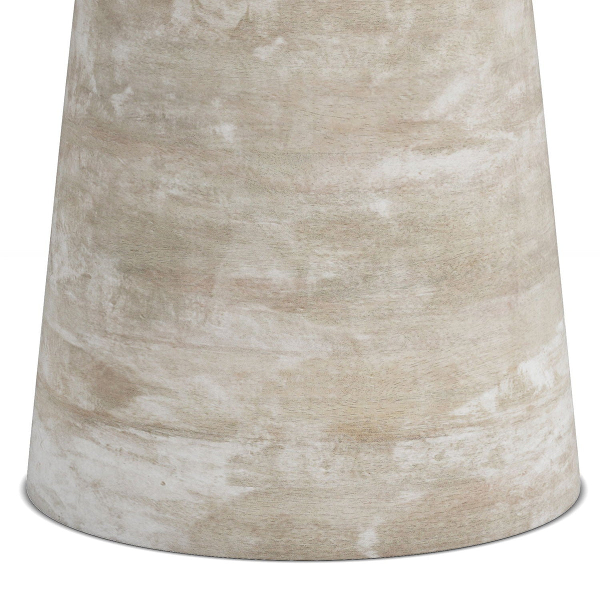 Handcrafted Mango Wood Accent Table with Sculptural Design - Multiple Colors