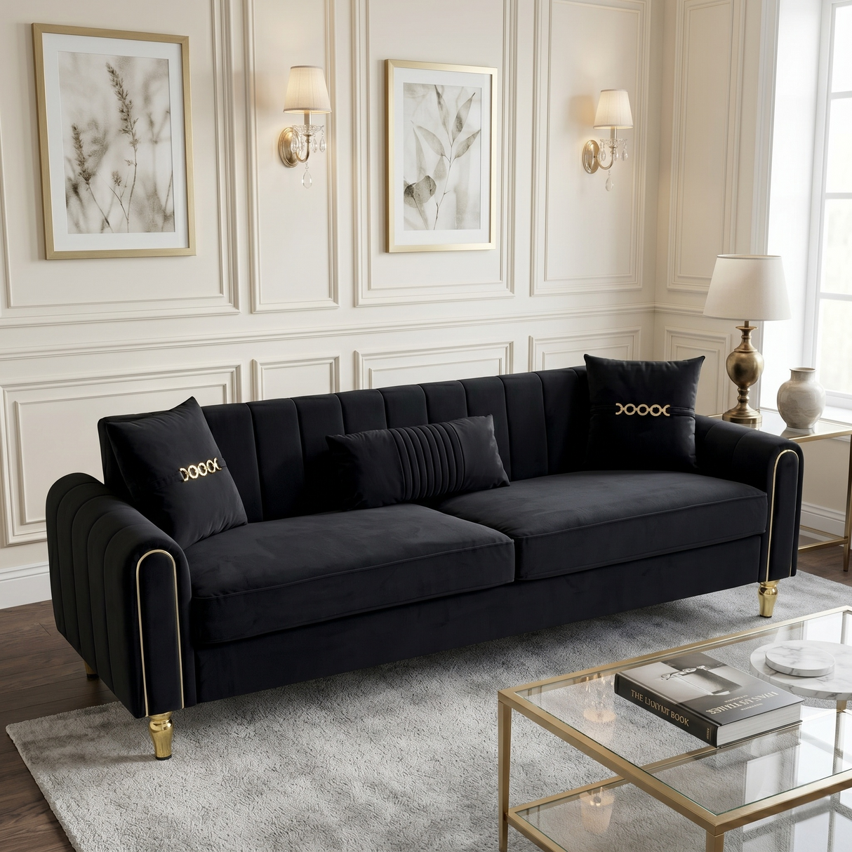 Modern 3-Seater Sofa Couch for Living Room