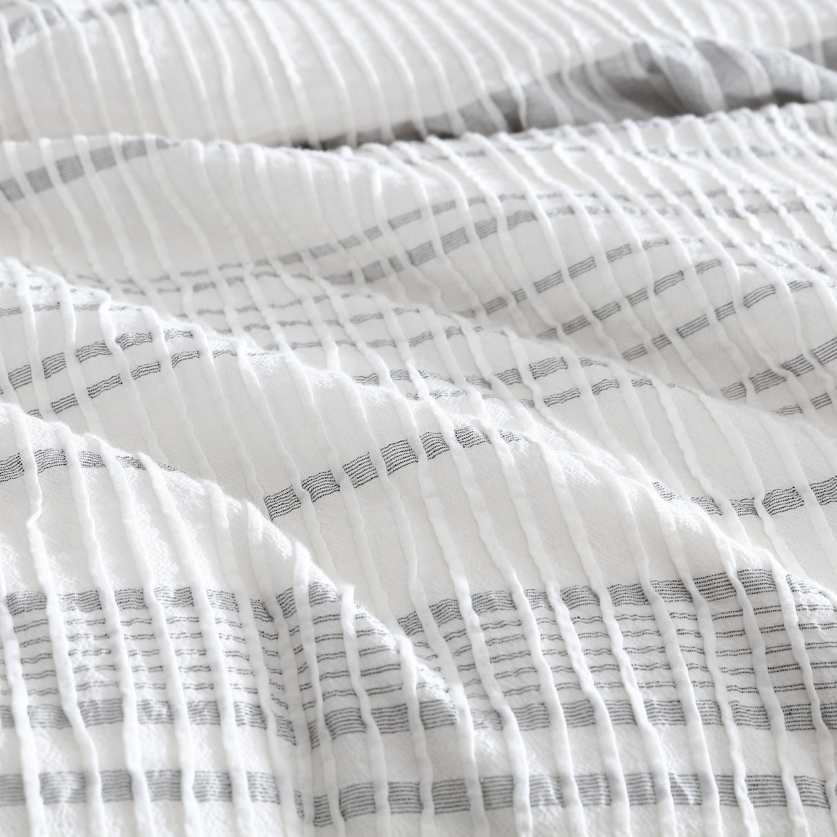 Sutton 6-Piece Ivory Textured Jacquard Comforter Ensemble