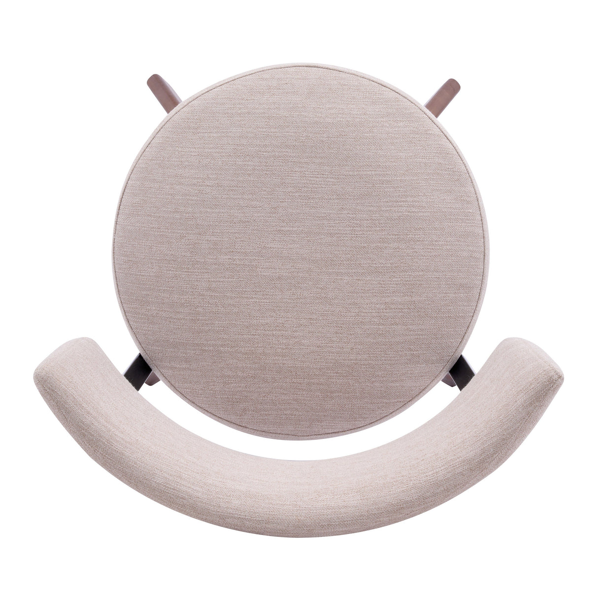 Modern Upholstered Dining Chairs with Curved Back