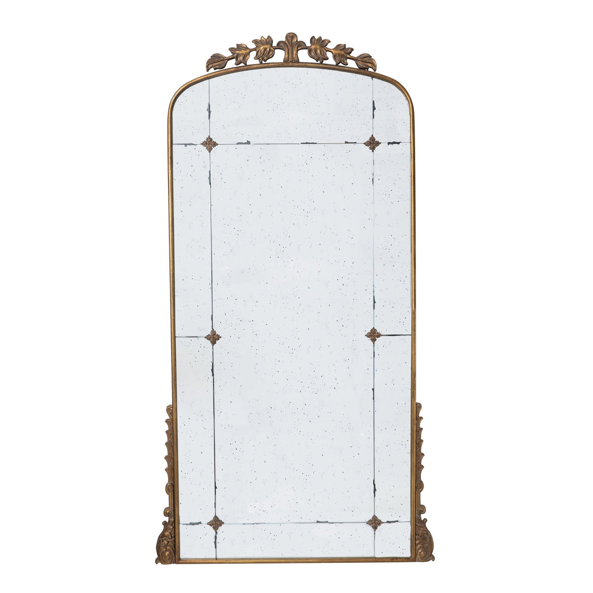 Lavish - Full Length Mirror, AntiqueMetal Floor Mirror For Living Room, Bedroom - Gold
