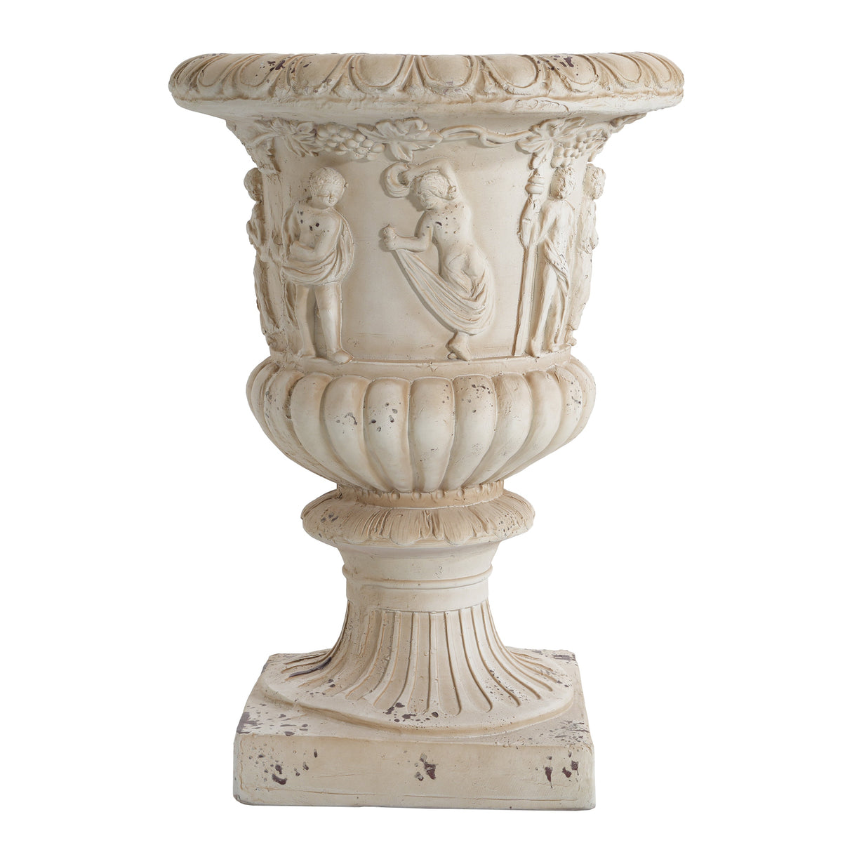 MGO Garden Urn, Antique White, 27" H
