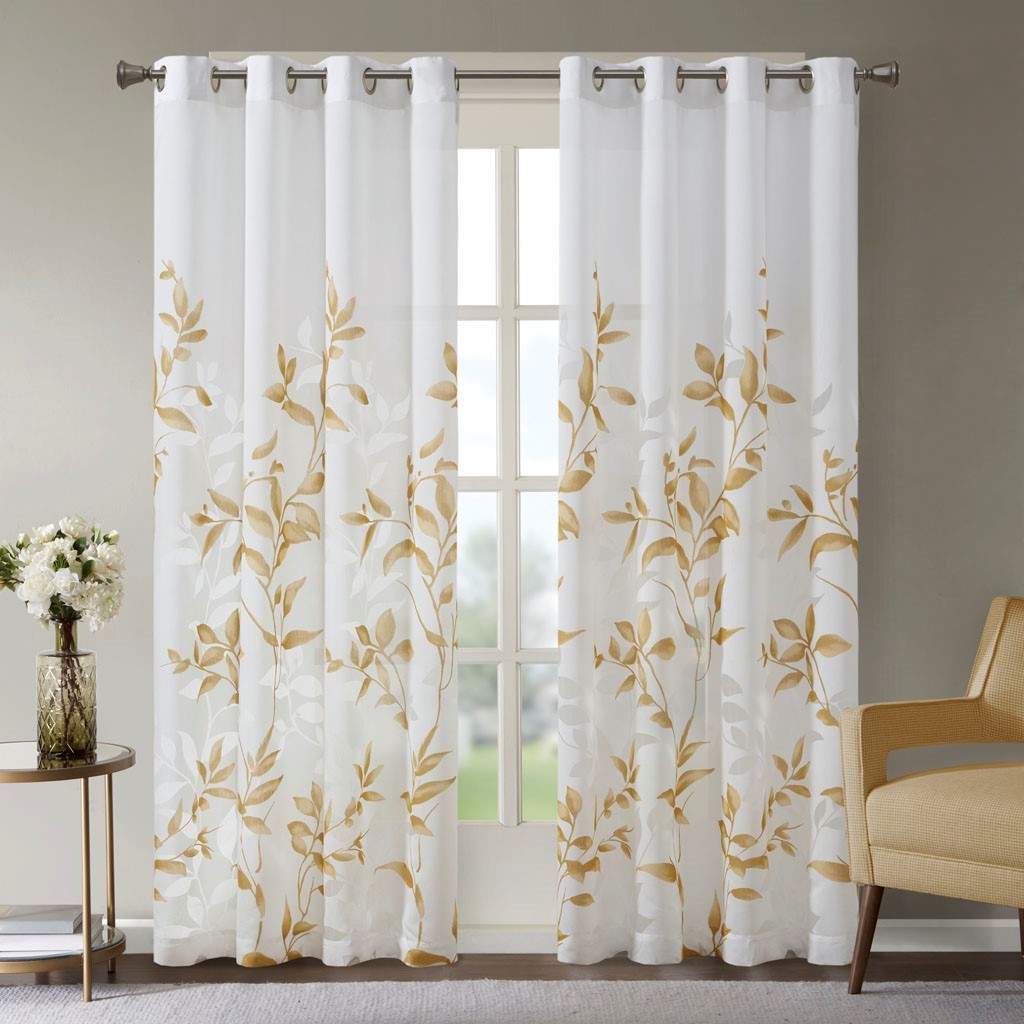 Burnout Printed Curtain Panel (Single Panel)
