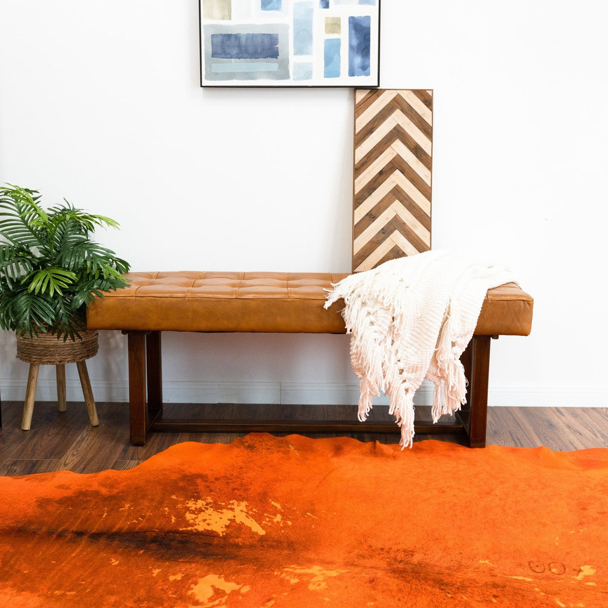 Cameron - Bench - Brown / Tan