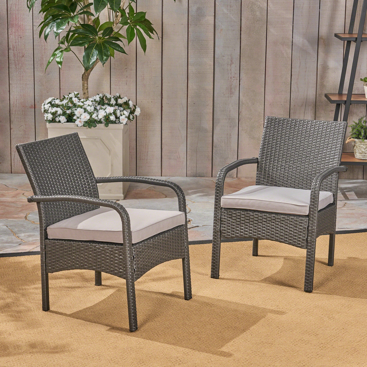 Tropical Cabana-Inspired Outdoor Club Chairs