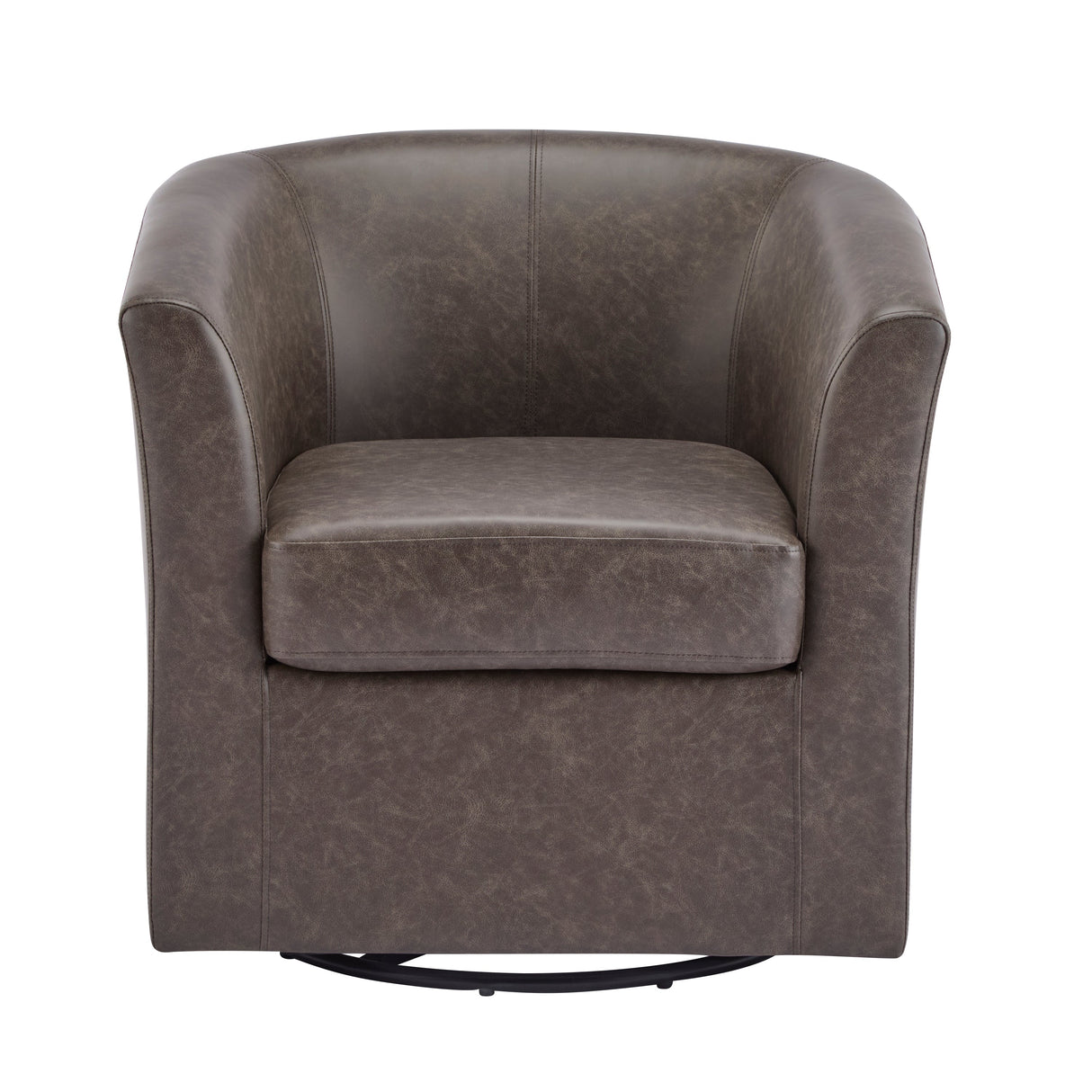 Wilmore Faux Leather Swivel Barrel Chair