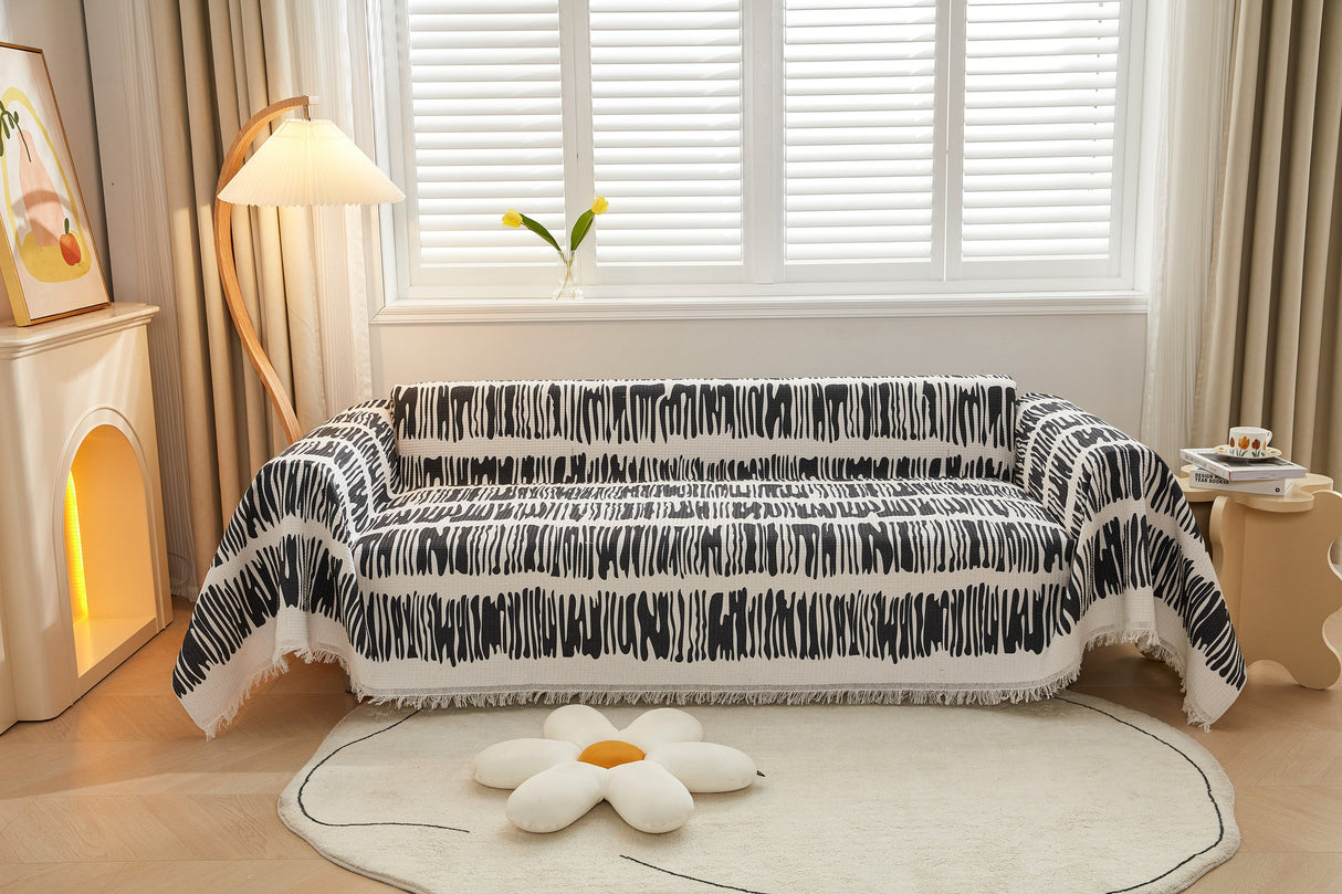 Couch Cover for Most Shape Sofas, Waffle Lattice Sofa Cover Throw, Washable Furniture Covers for Pets