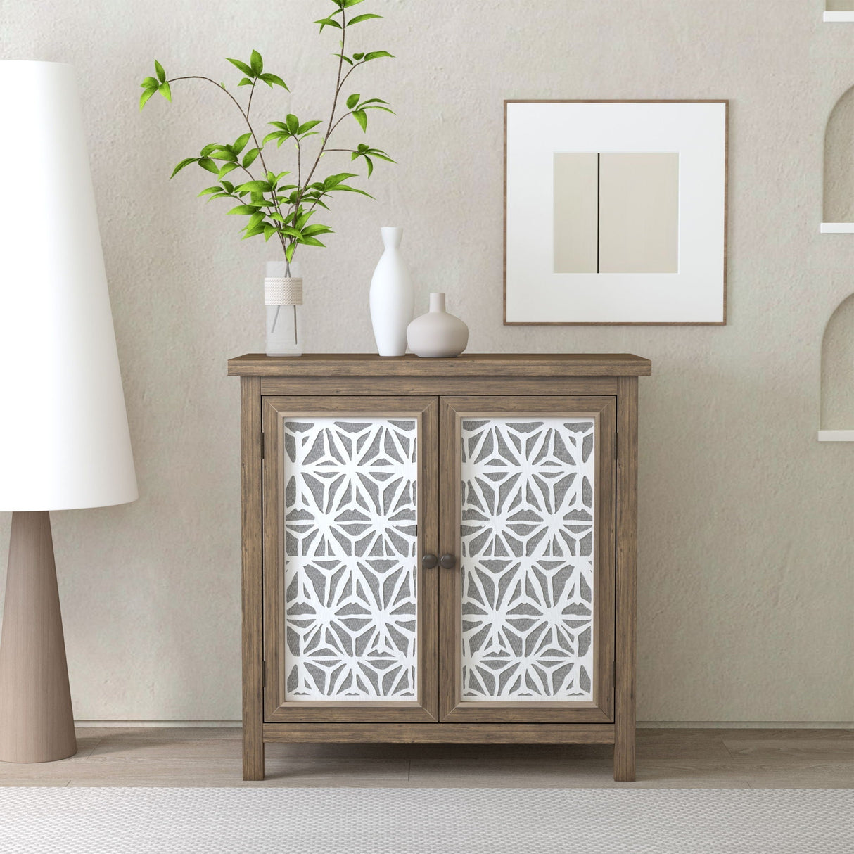 Storage Cabinet Organizer - Brown Antique White