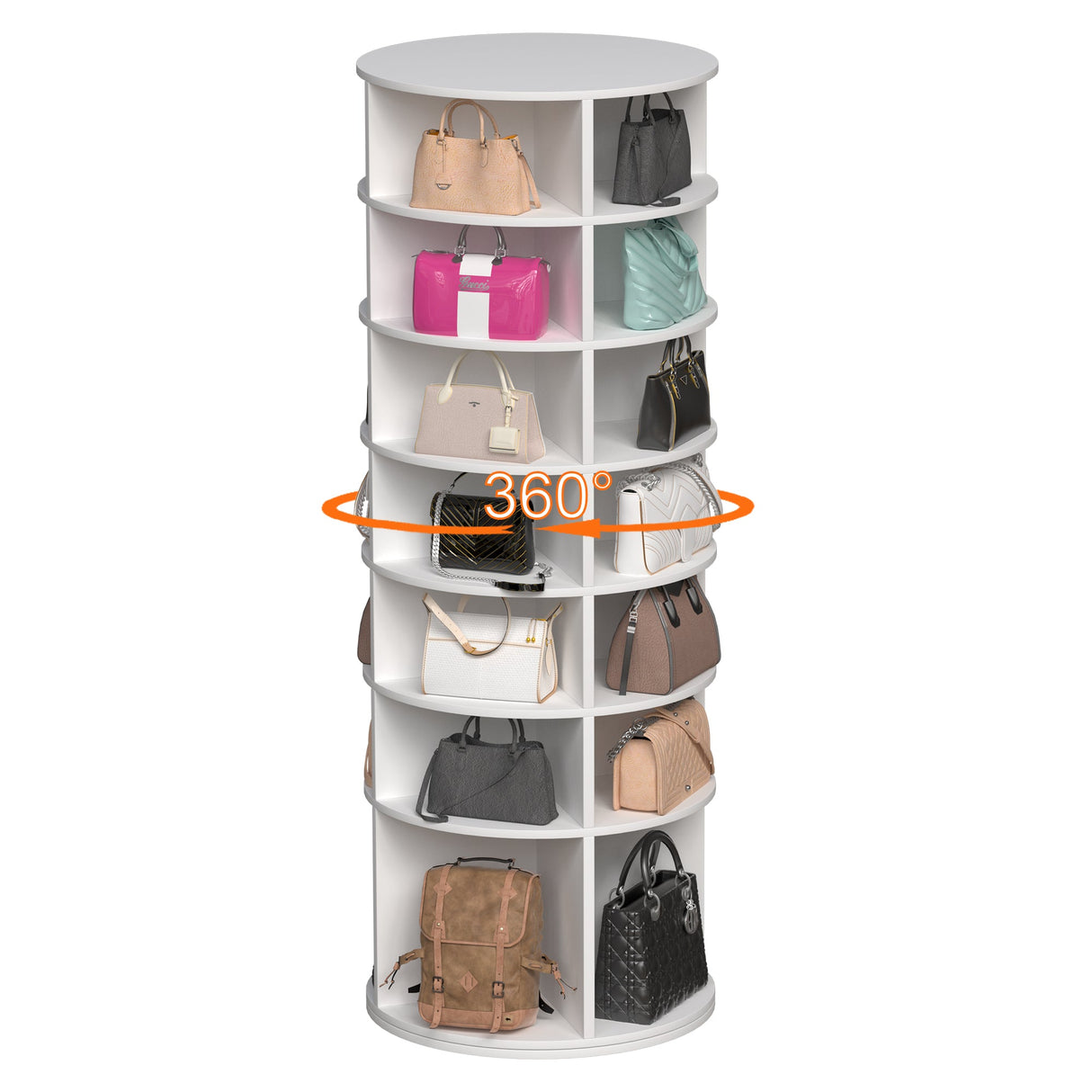 Rotating Shoe Rack Tower - 7-Tier Spinning Shoe Organizer
