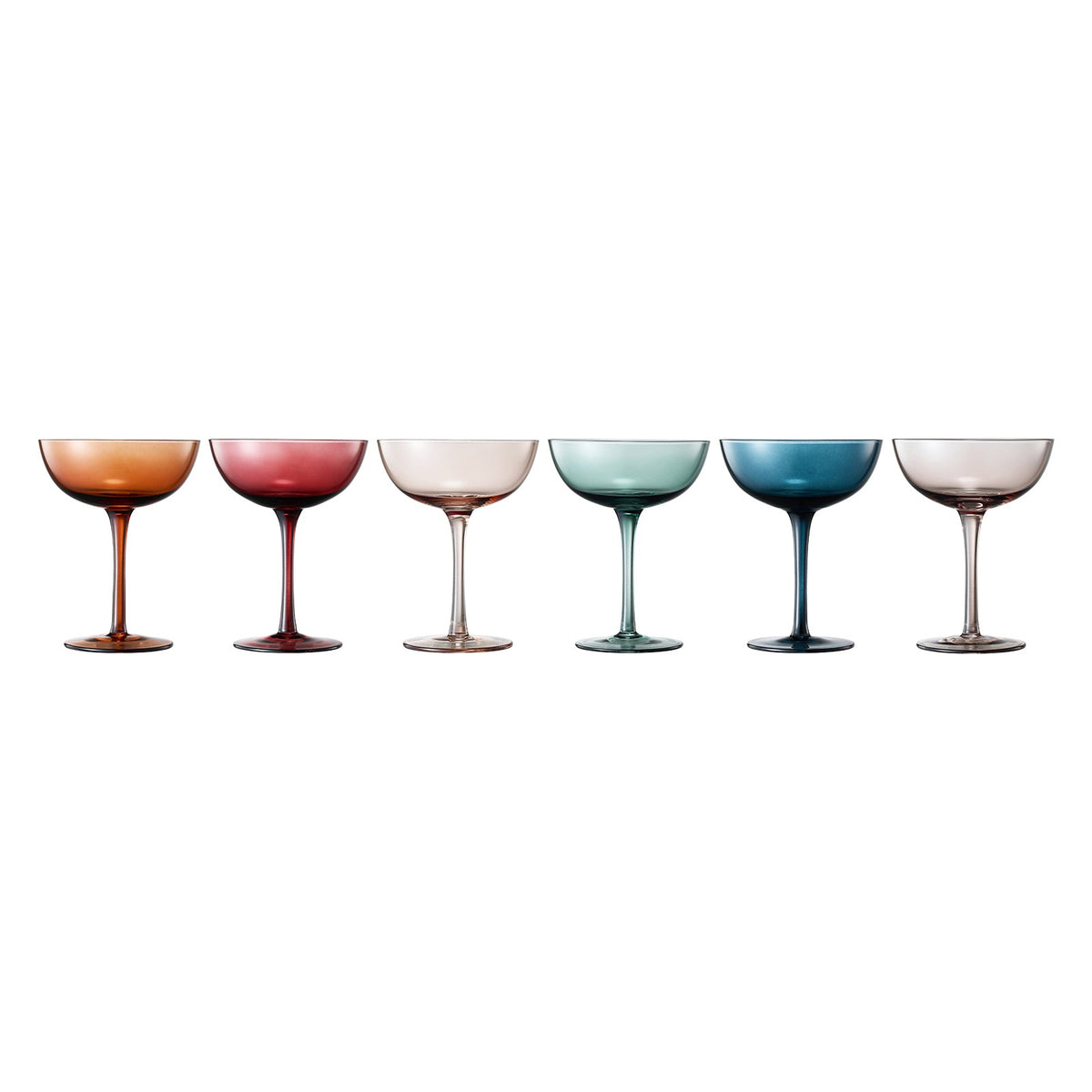 Tonal Champagne Coupe, Cocktail Glassware, Set of 6