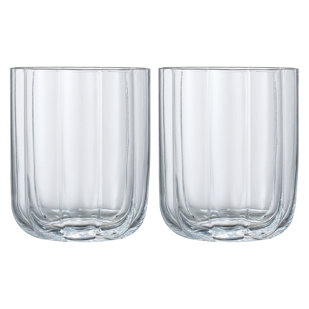 Flower Lowball Glassware, Clear, Set of 2