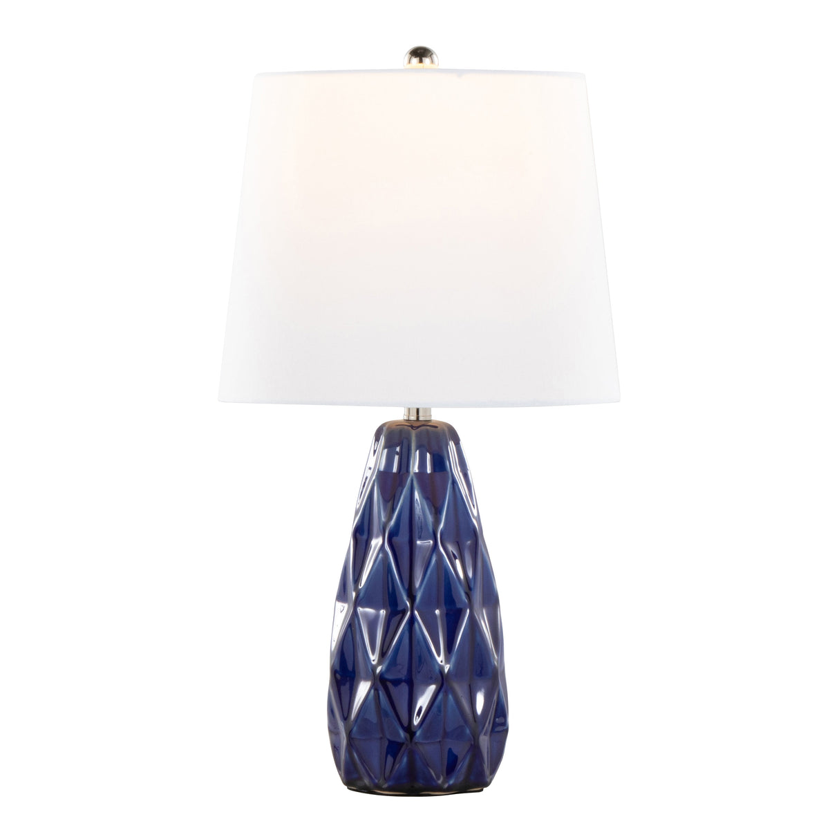 Hex 20' Contemporary Ceramic Accent Lamp Set of 2