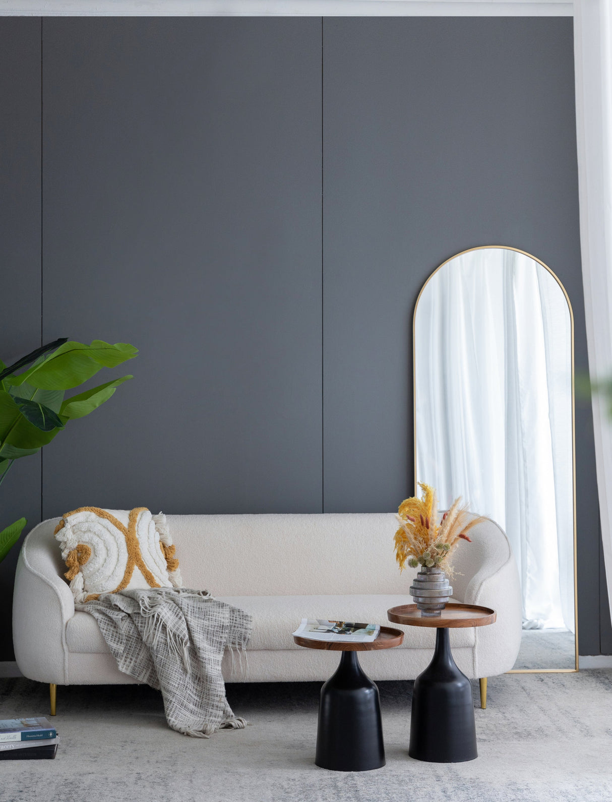 28x1x74' Celine Gold Arch Body Mirror