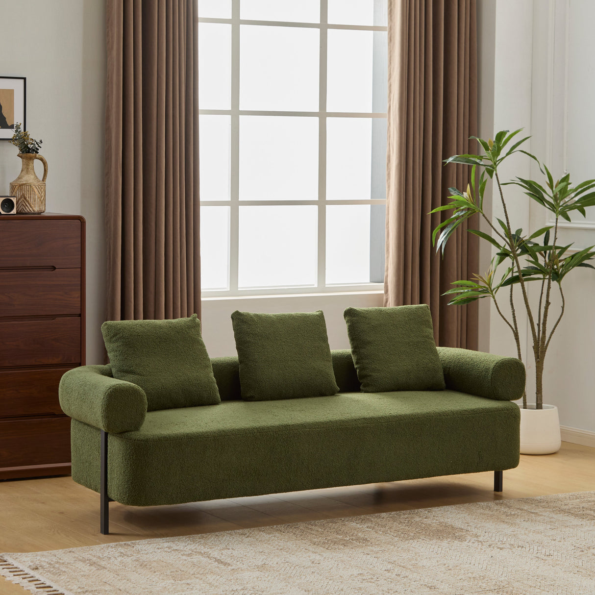 78" Modern 3-Seater Sofa