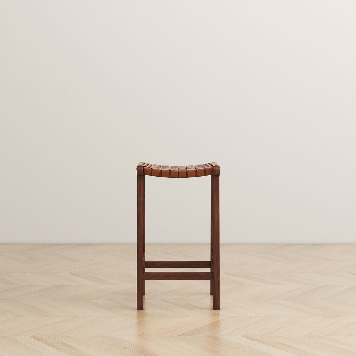 James - Mid-Century Modern Genuine Counter Stool