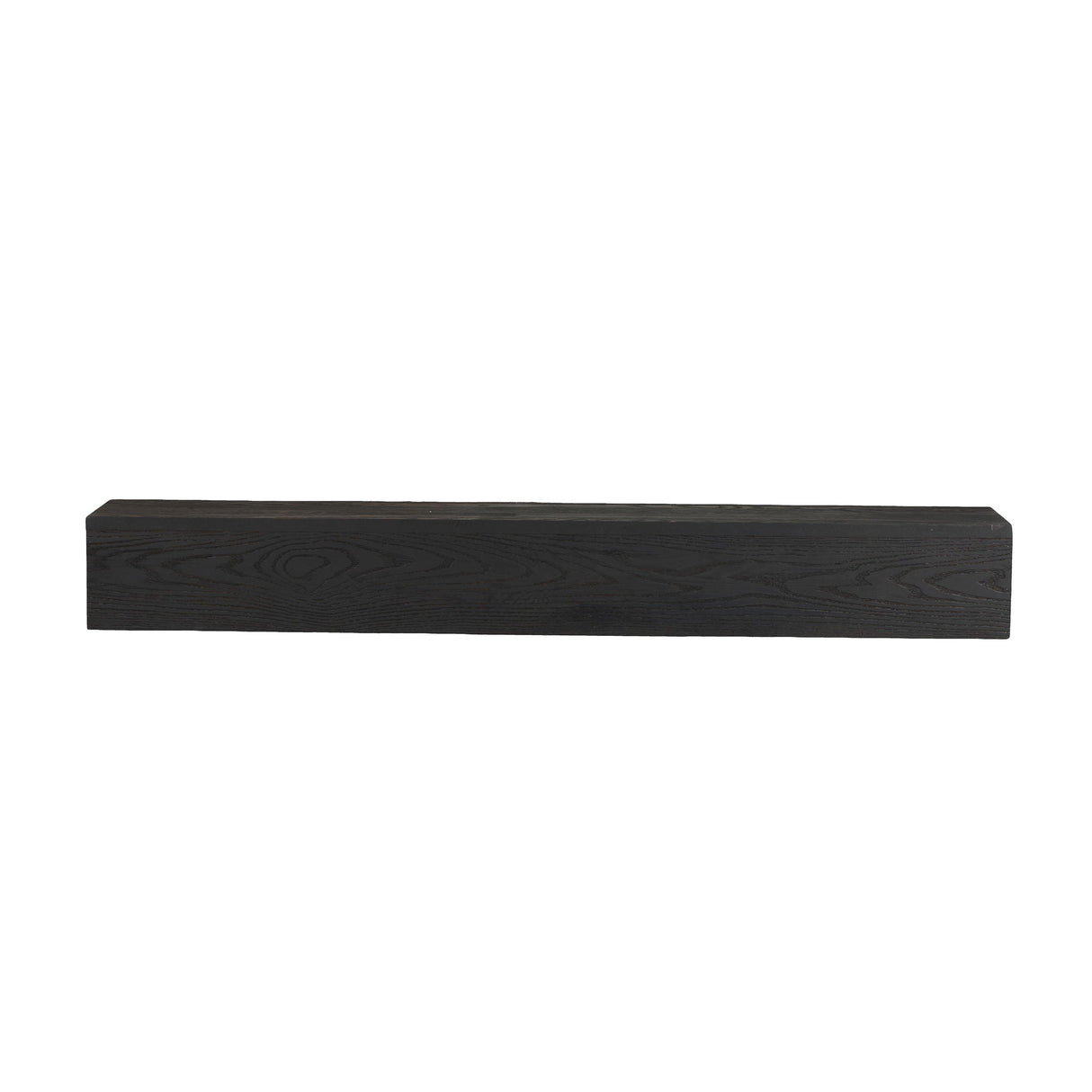 48'' Embossed Fireplace Mante, Wall Mounted Floating Shelf - Black