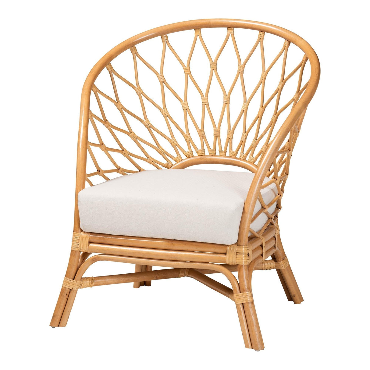 Honey Rattan Accent Chair