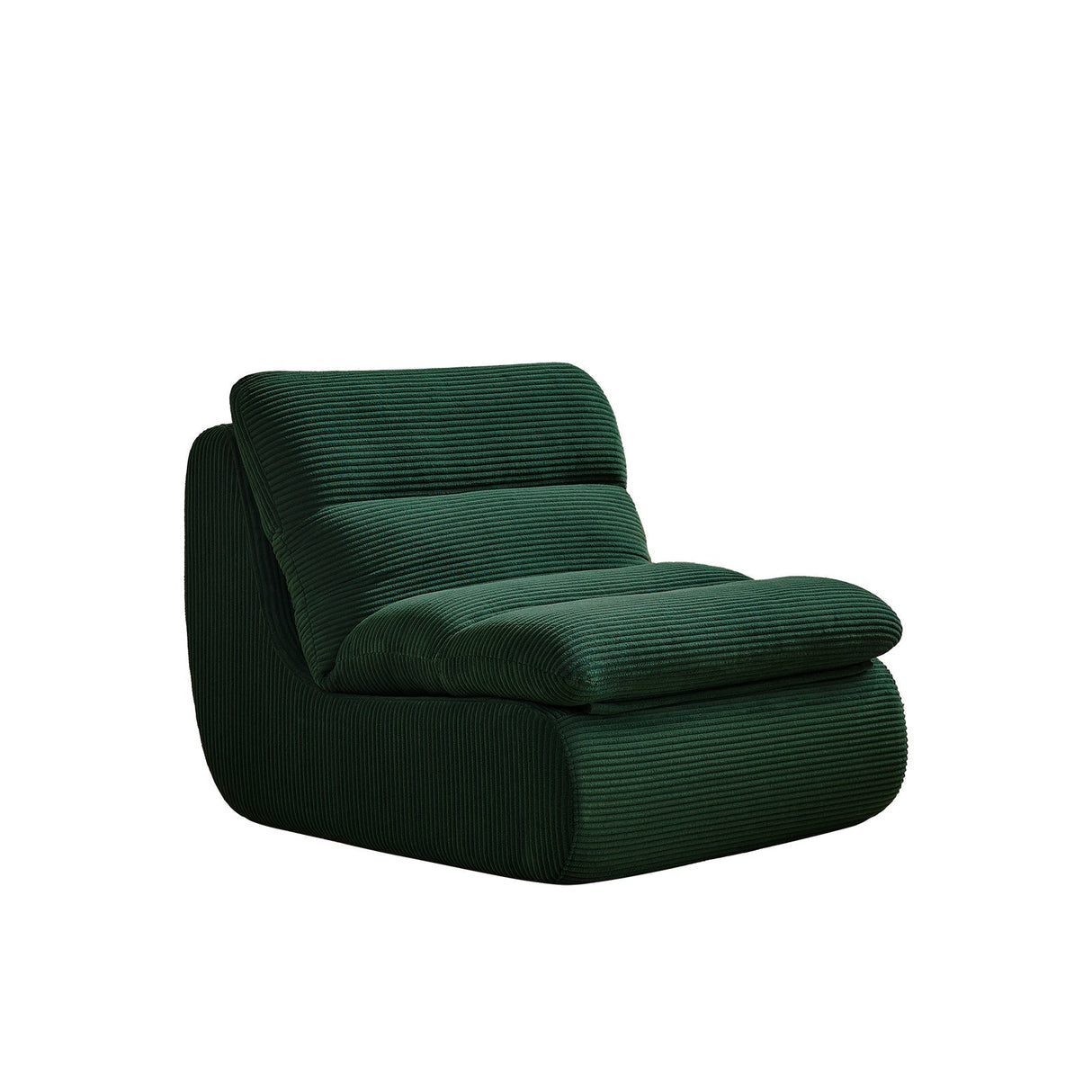Modern Compressed Lounge Chair with OttomanCozy Corduroy Recliner