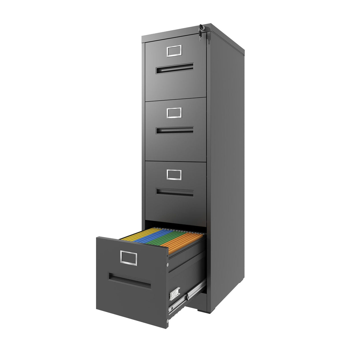 Premium Drawer File Cabinet With Lock, Metal Vertical Design, A4 Legal / Letter Size