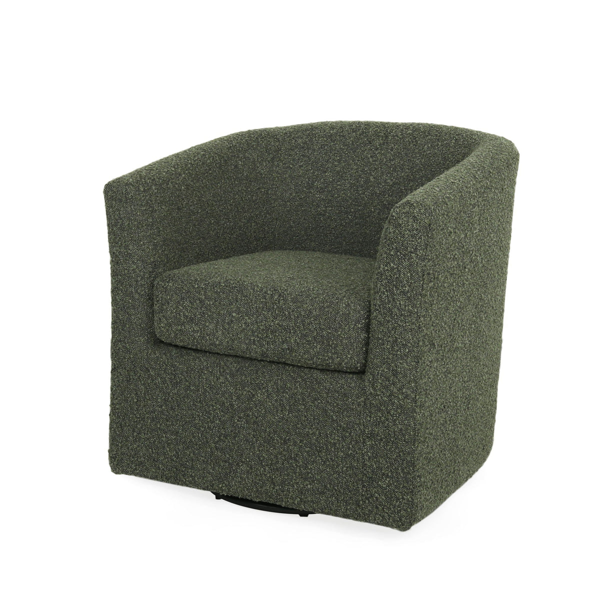 Melodize Swivel Club Chair With Barrel Shape Design