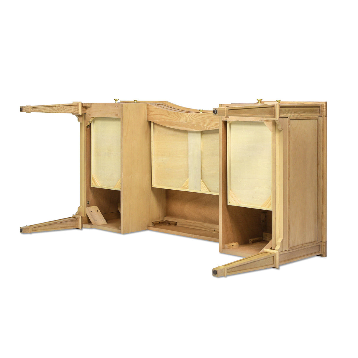 Dauphin Gold Accent 5-Drawer Wood Executive Desk