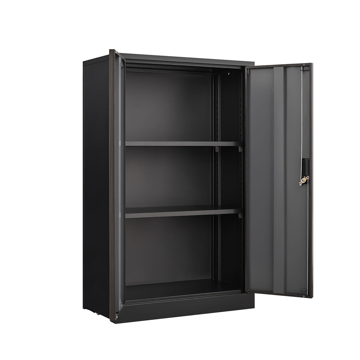 Metal Storage Cabinet With Locking Doors And Adjustable Shelf, Folding Filing Storage Cabinet, Folding Storage Locker Cabinet For Home Office, School, Garage