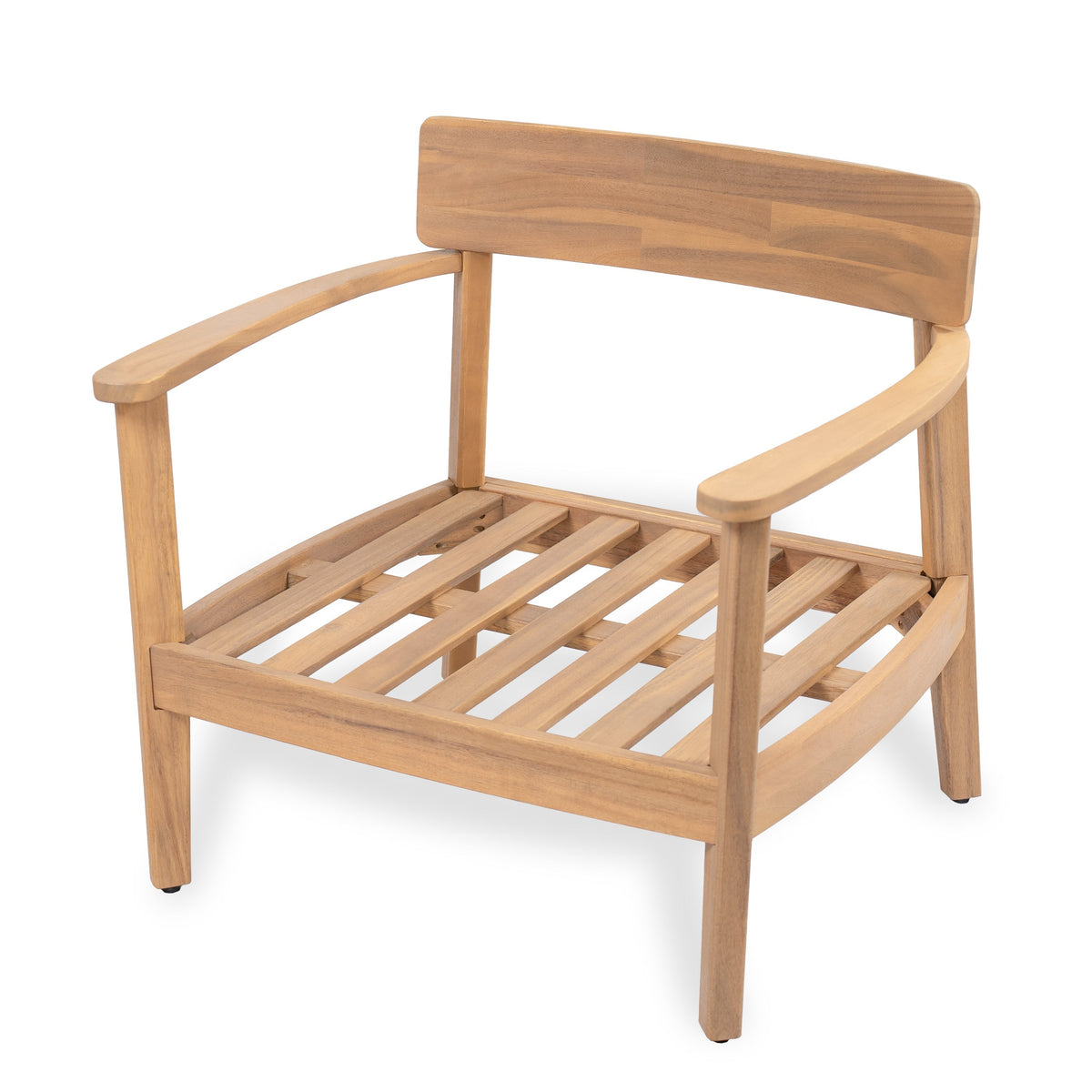 Mallorca Acacia Wood Club Chair with Seat Cushion - Outdoor