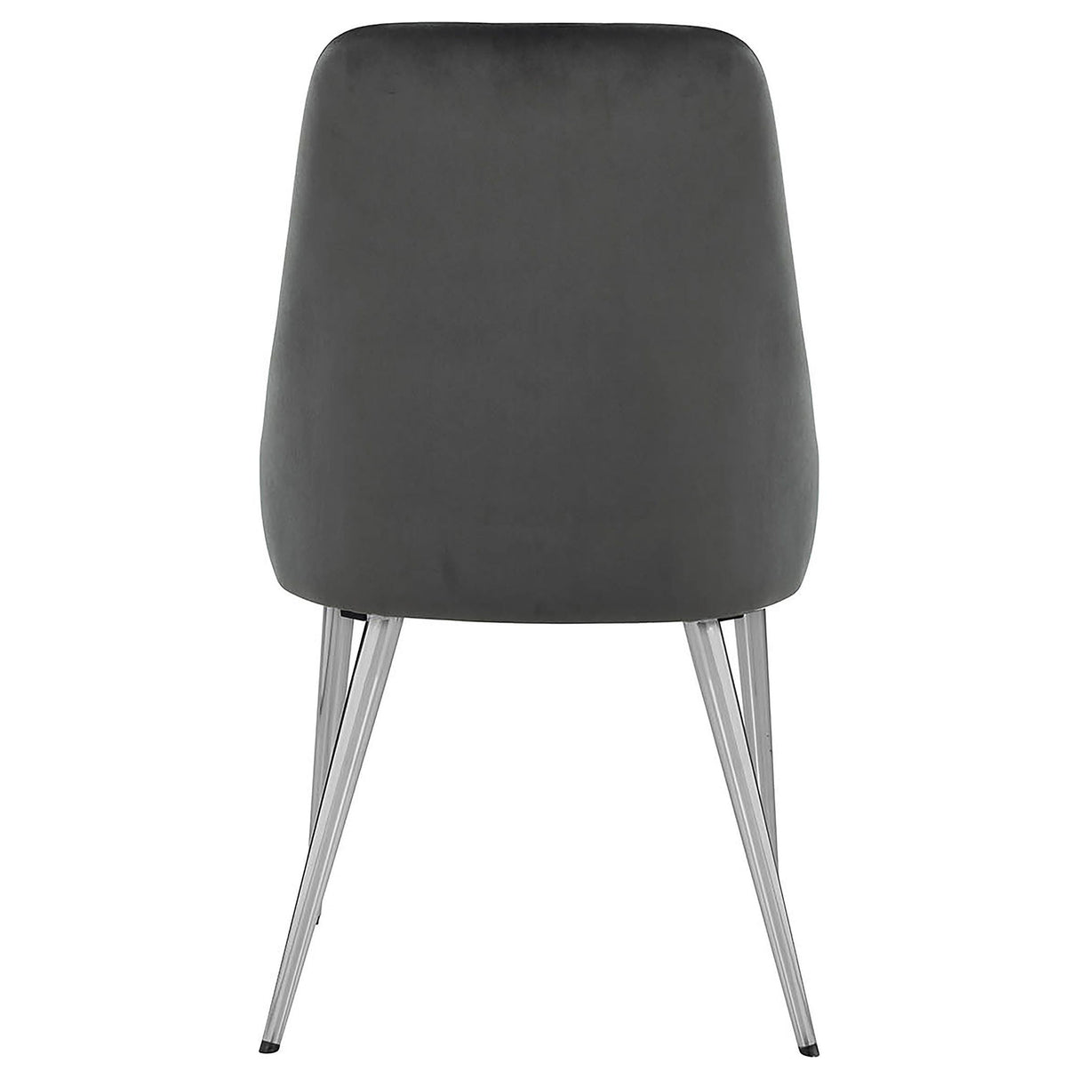 Padded Side Chair Of 2) With Upholstered Seat And Polished - Gray