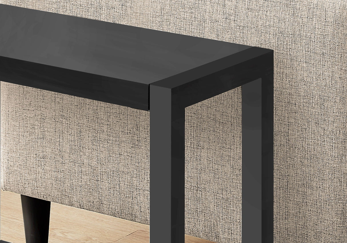 Accent Side Table, Narrow, Small, 2 Tier, Contemporary and Modern