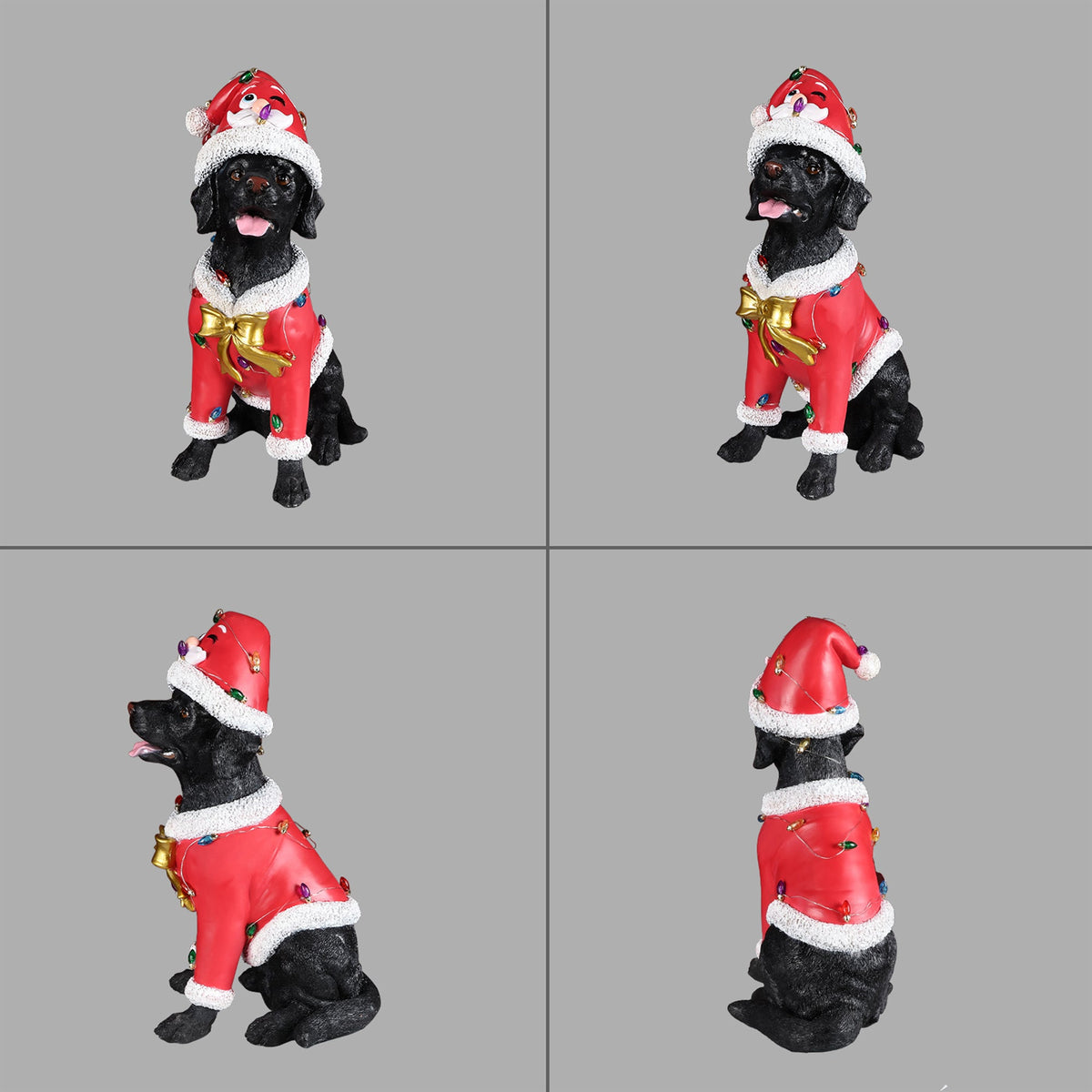 Festive Labrador Christmas Statue