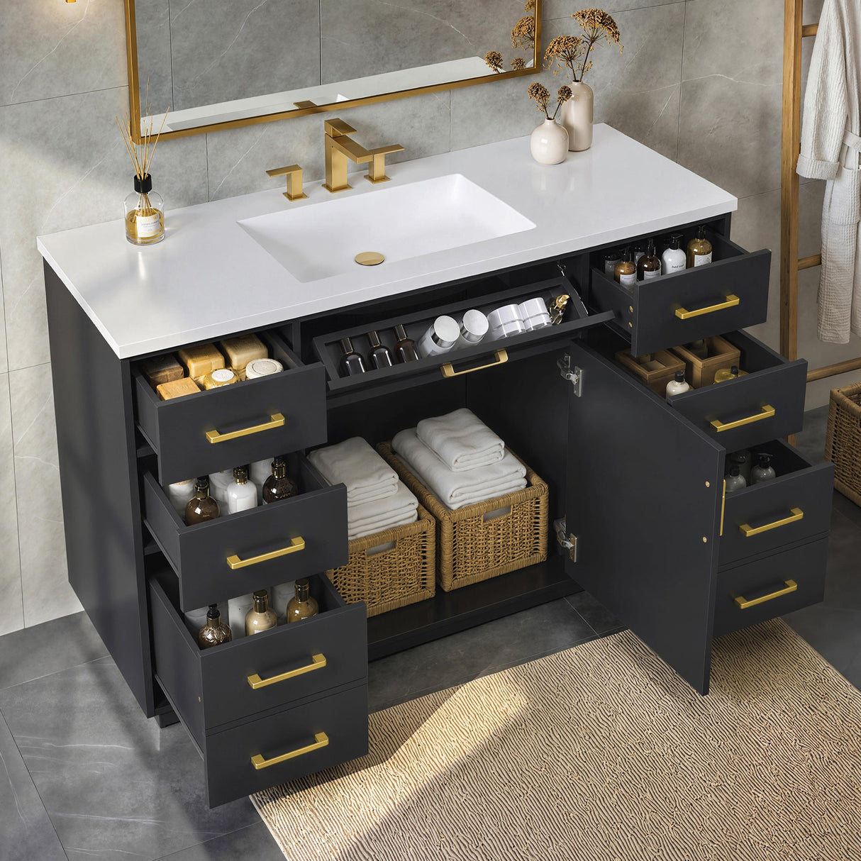 48" Bathroom Vanity with Sink Top