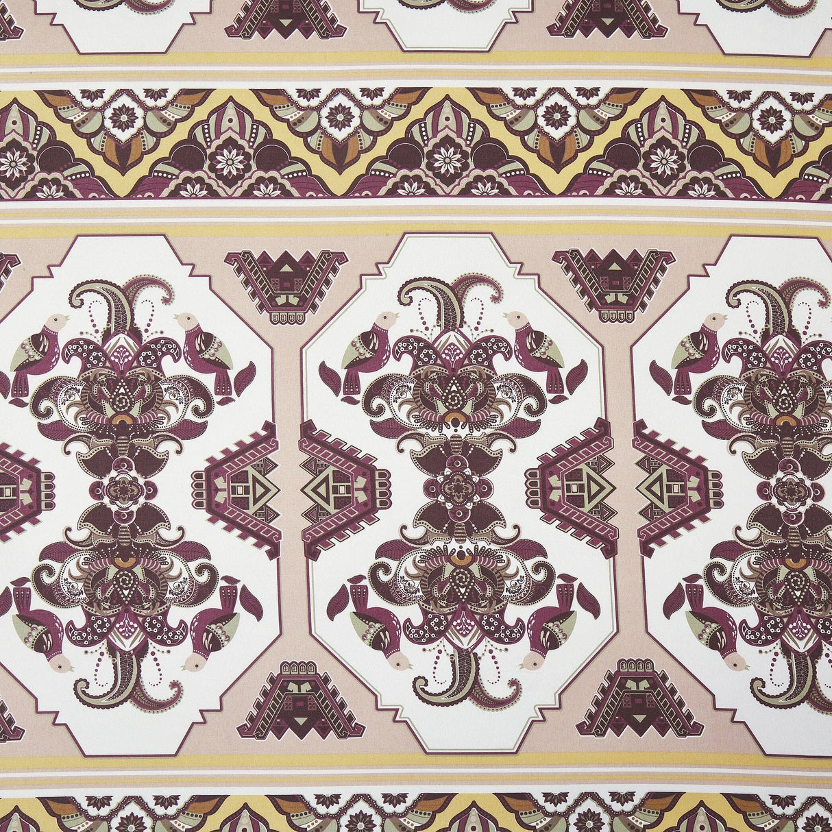 DaDa Bedding Majestic Oriental Kilim Fitted Sheet - w/ Pillow Cases Royal Persian Traditional Design Intricate Ornate Ornament Print