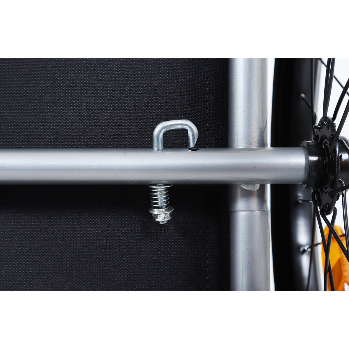 Large Folding Bike Trailer for Dogs with Mesh Ventilation - Gray