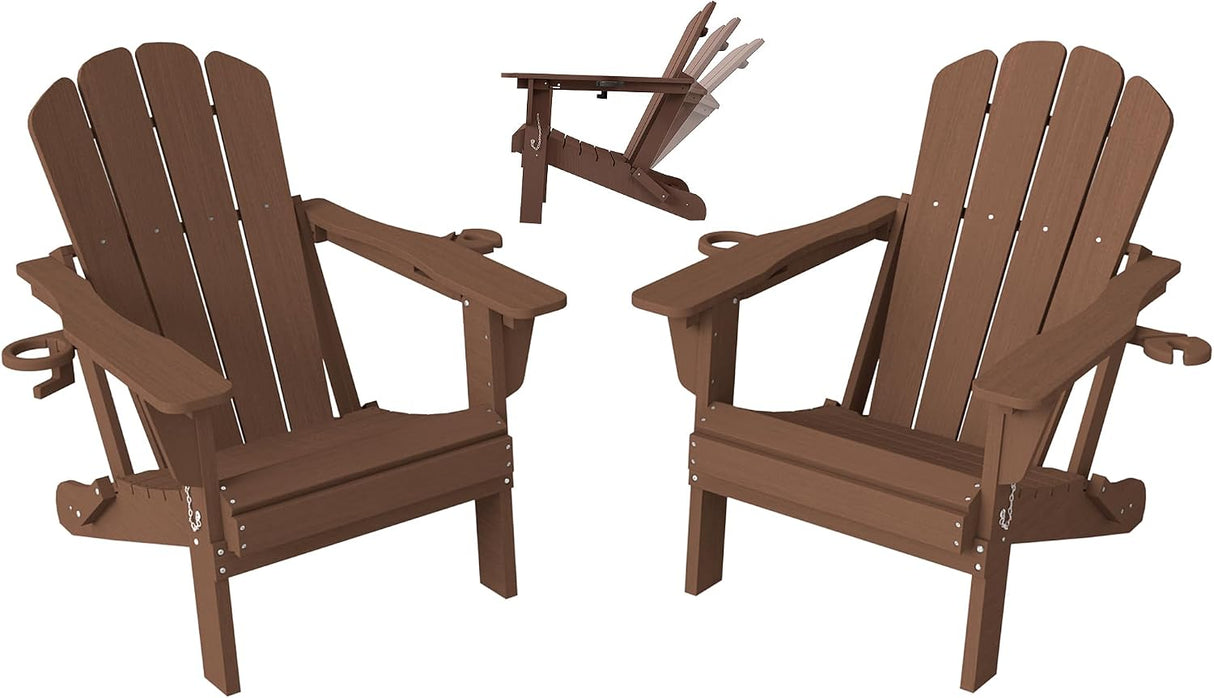 Adjustable HDPE Adirondack Chairs Set of 2