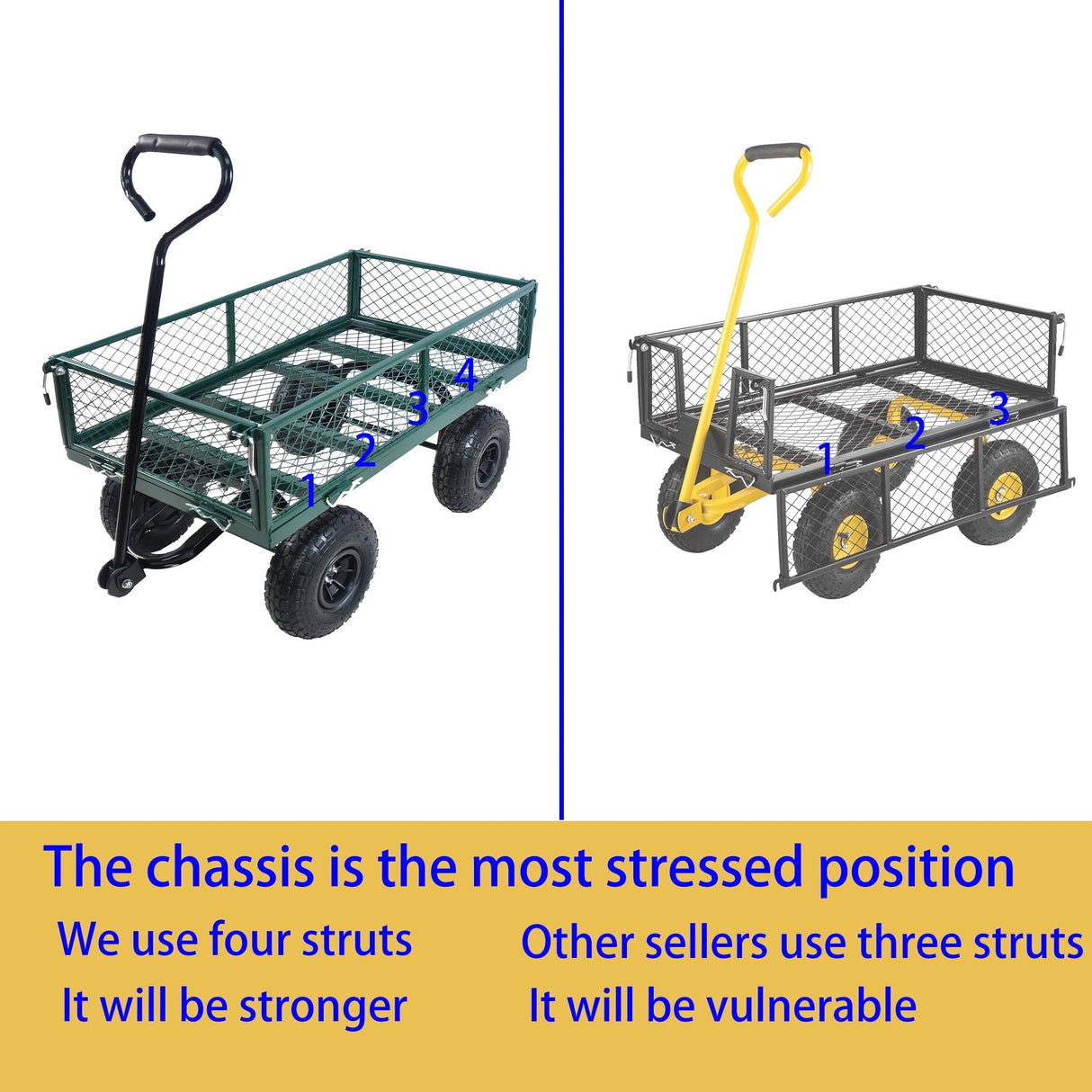 Wagon Cart Garden Cart Trucks in Green