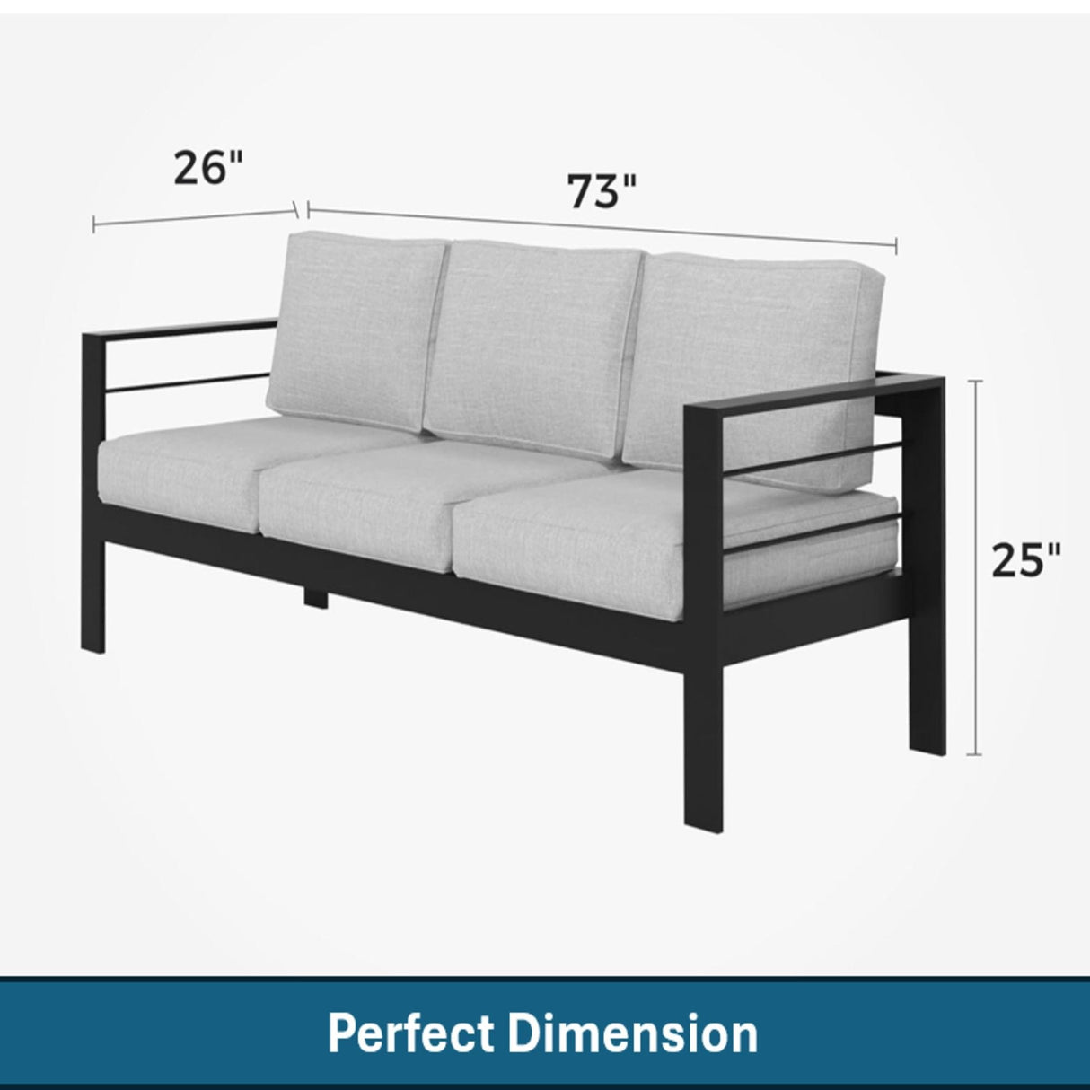 Outdoor Patio Set With All-Weather Thick Cushions
