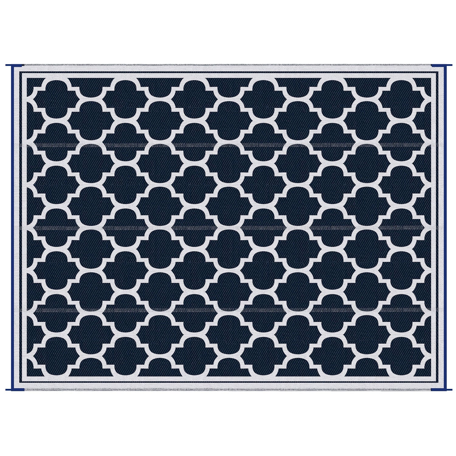 Reversible outdoor rug carpet, 9' x 18' waterproof