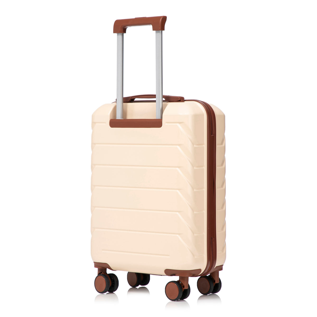 Beige 2-Piece Spinner Luggage Set with Hard Shell - Beige