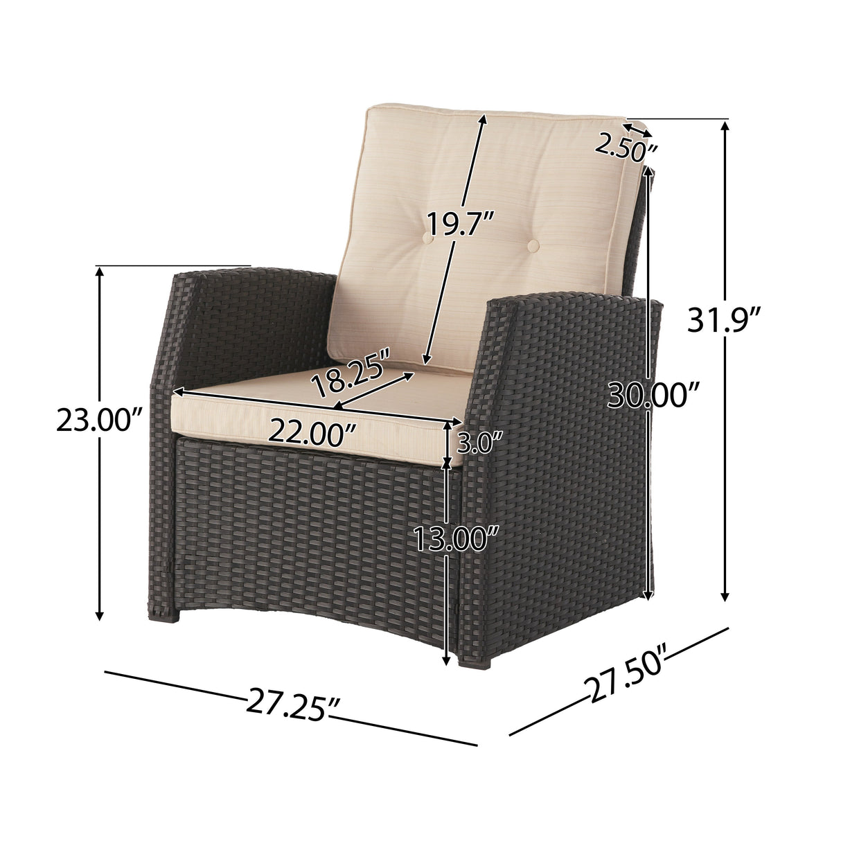 St Marta Single Sofa Outdoor Relaxation Chair