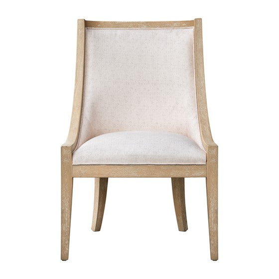 Upholstered Dining Chair with Nailhead Trim and Recessed Arms