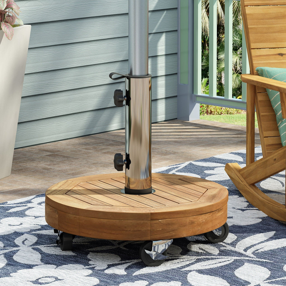 Ralph Round Umbrella Base - Teak