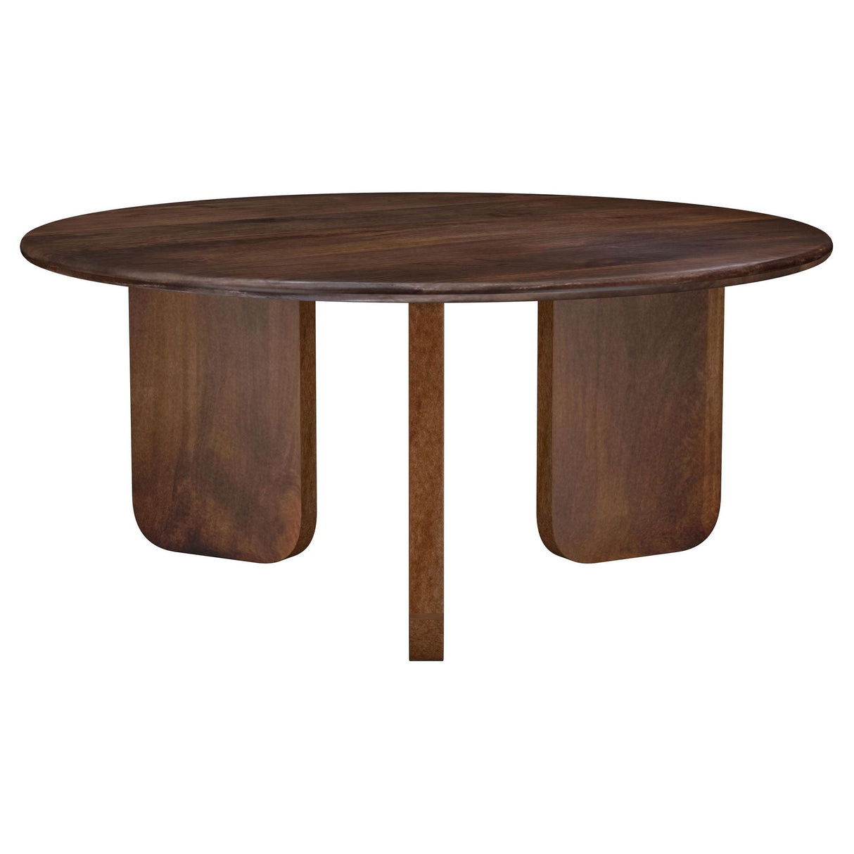 Dale Round Solid Mango Wood Coffee Table Brown