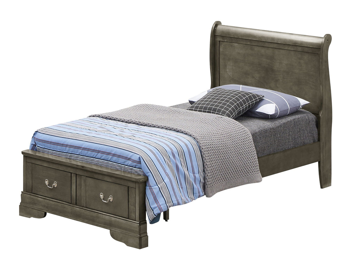 Upholstered Panel Sleigh Bed Design