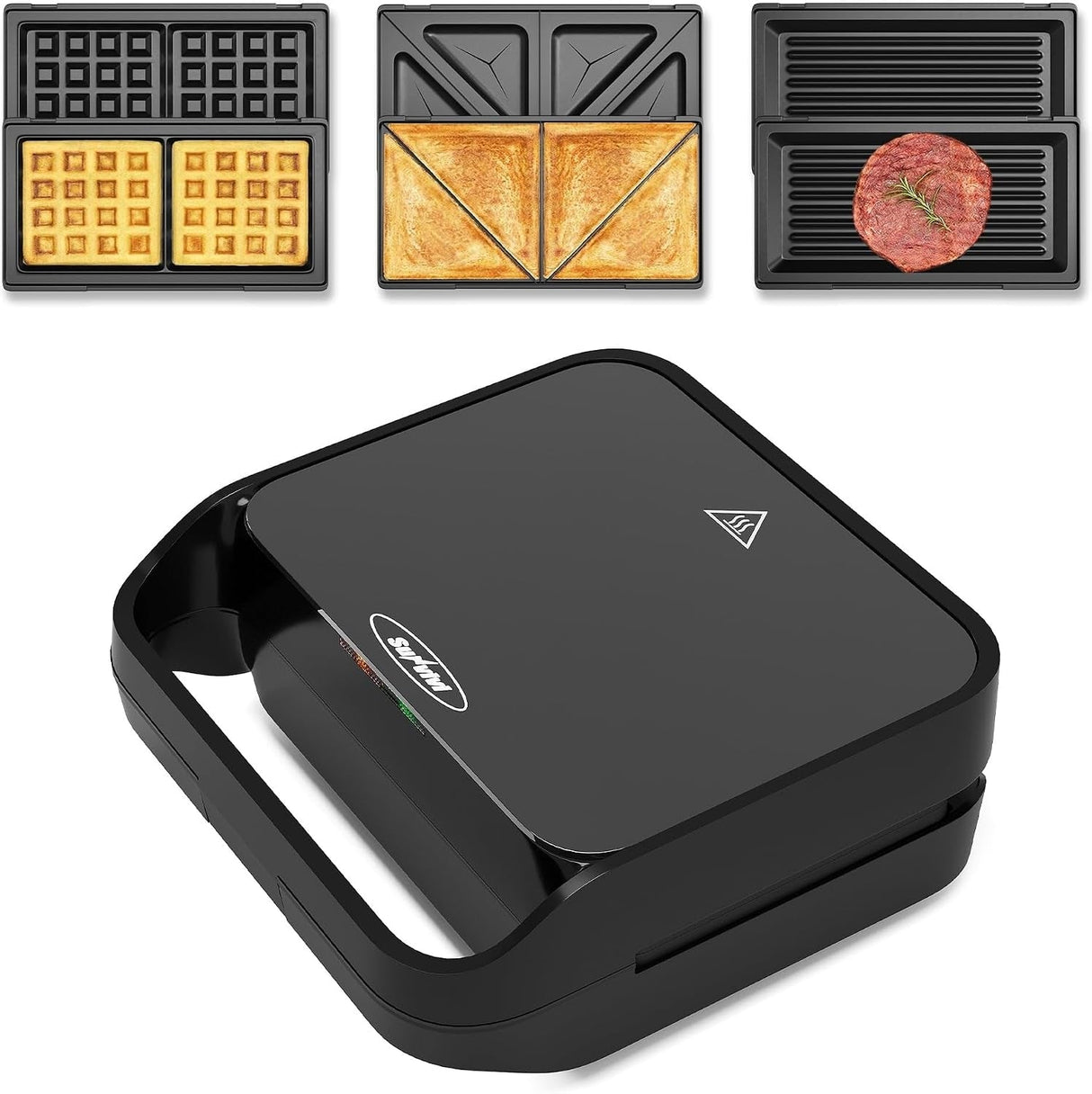 3-in-1 Electric Sandwich Maker & Waffle Grill
