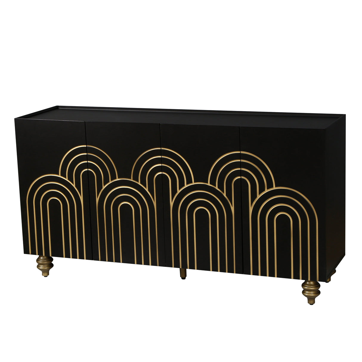 Modern Fluted Sideboard Buffet with Storage