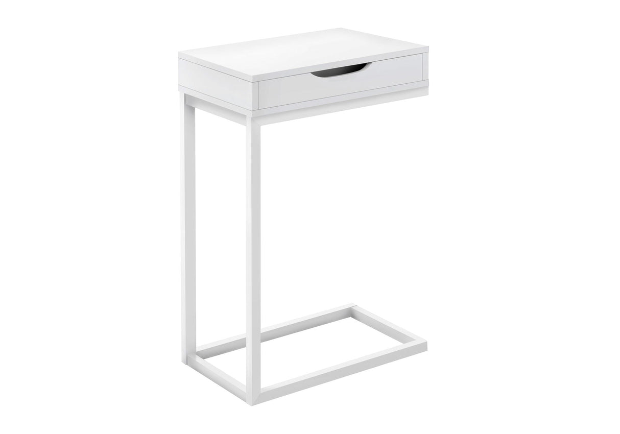 Accent Table, C-Shaped Contemporary Elegant Design