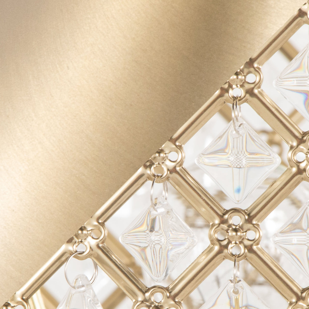 Topaz Crystal Cascade Table Lamp with Gold-Plated Base