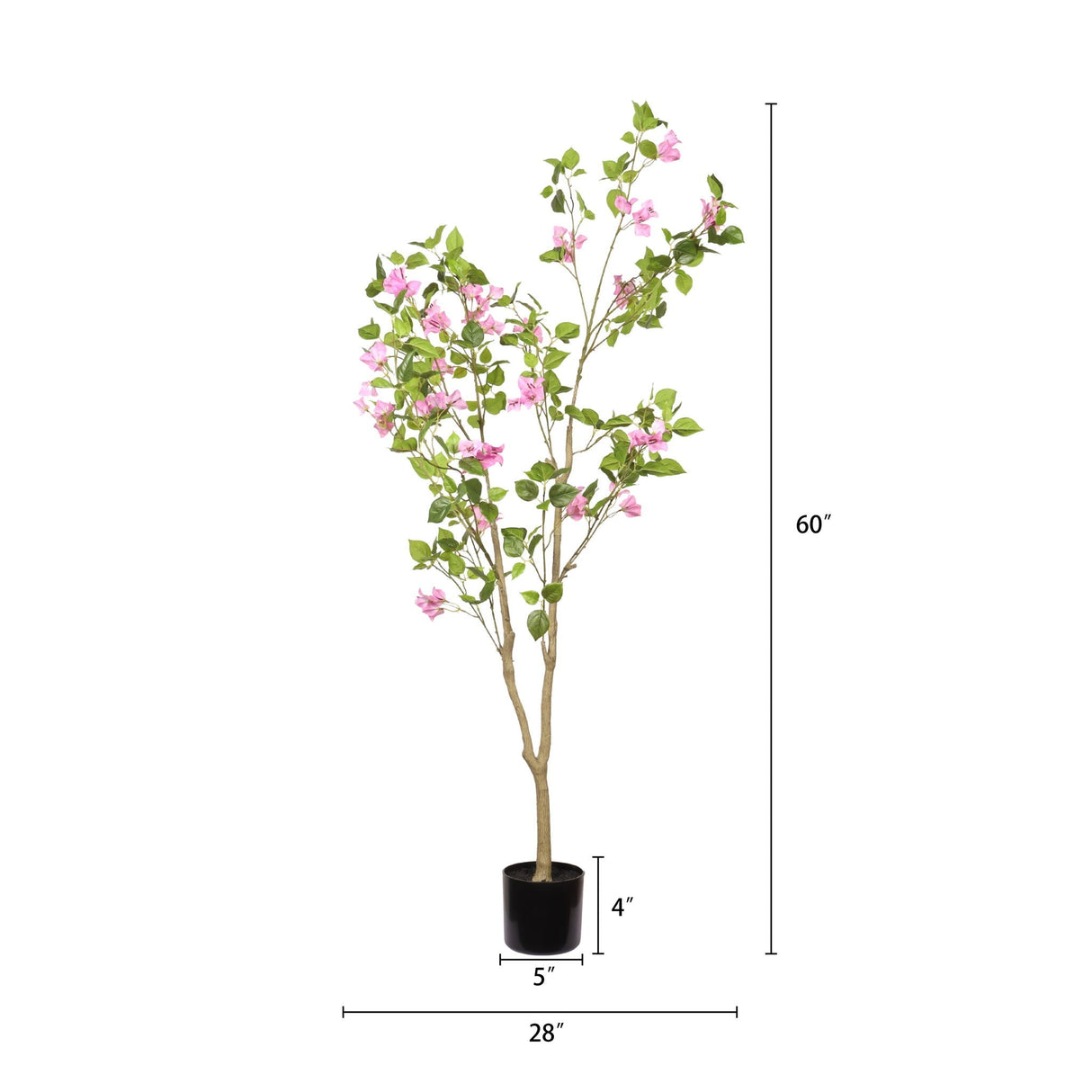 Artificial Bougainvillea Tree - Realistic Faux Plant in Pot