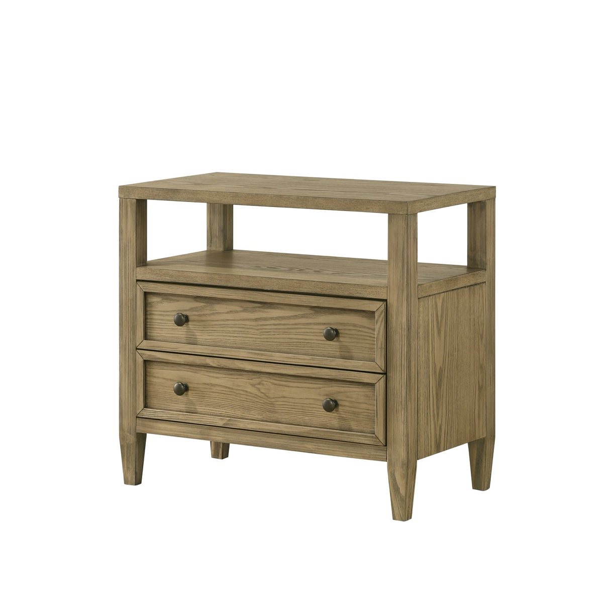 Rustic-2-Drawer-Nightstand-with-Open-Shelf-Nightstands