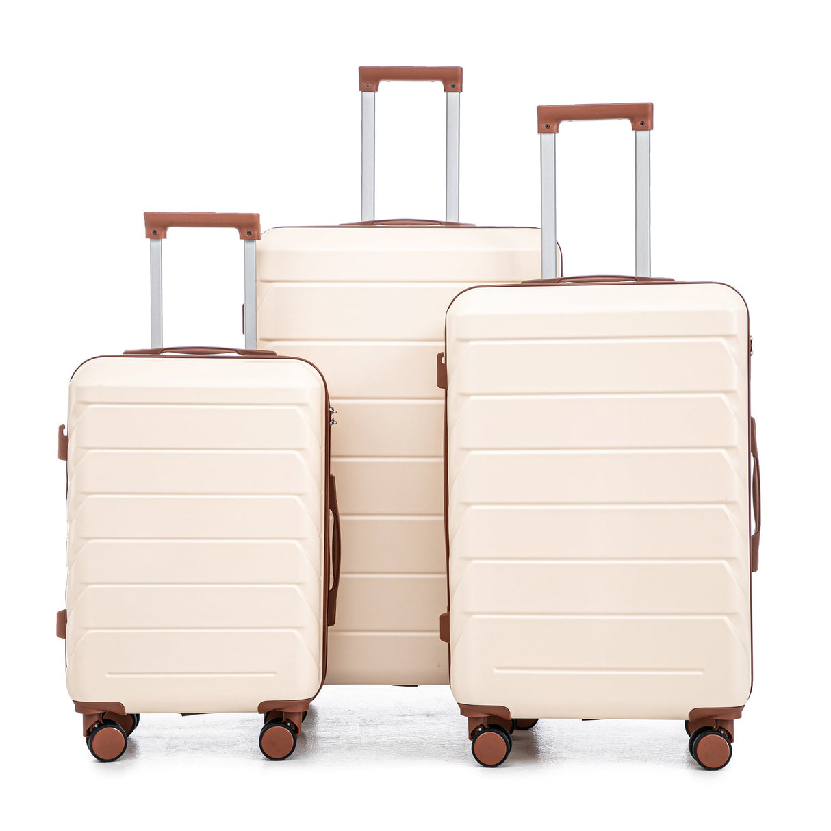 Set 3PCs 20'/24'/28' ABS Spinner Wheel Luggage - Beige